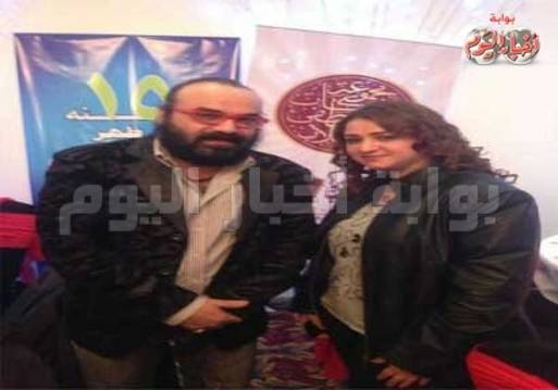 الفنان أبو الليف مع محررة بوابة أخبار اليوم