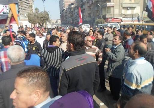 اهالي "المحلة " وشباب القوي الثورية يتظاهرون للتأييد "ترشح السيسي " وضد الإرهاب