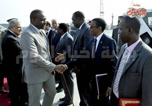 صورة من زيارة رئيس الوزراء المالي وفي إستقباله رئيس مجلس الوزراء المهندس إبراهيم محلب _ تصوير:أشرف ش...