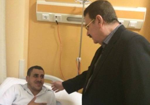 وزير النقل أثناء تفقده لمستشفى المركز الطبي للسكة الحديد