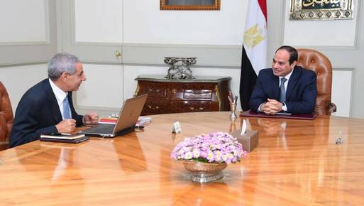 ​السيسي خلال لقائه وزير التجارة والصناعة