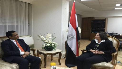 ​وزير الاعلام اليمنى يلتقي رئيس اتحاد الإذاعة والتليفزيون 