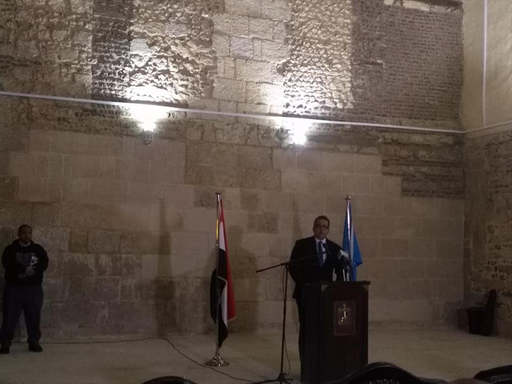 العناني يفتتح مشروع ترميم مقعد الأمير ماماي السيفي بمنطقة الجمالية