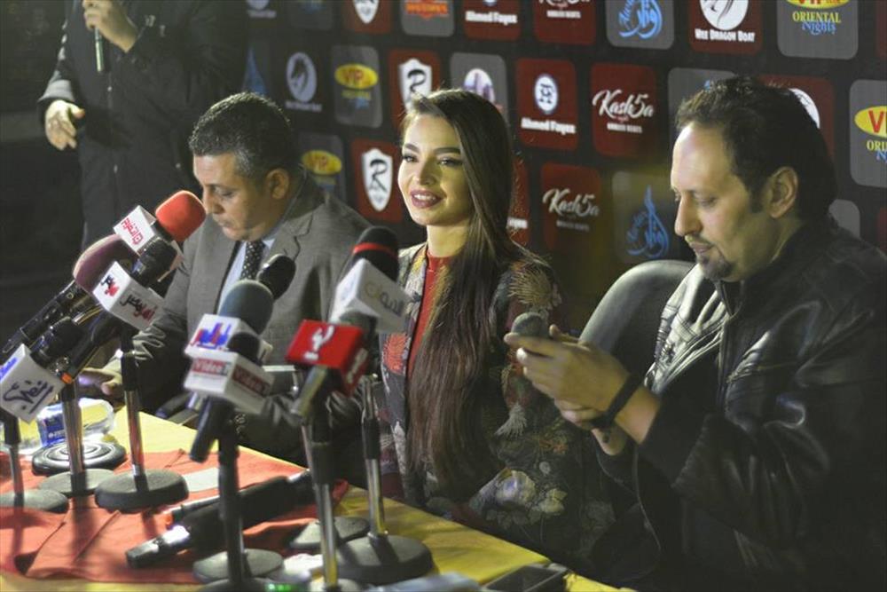 جوهرة خلال المؤتمر الصحفي