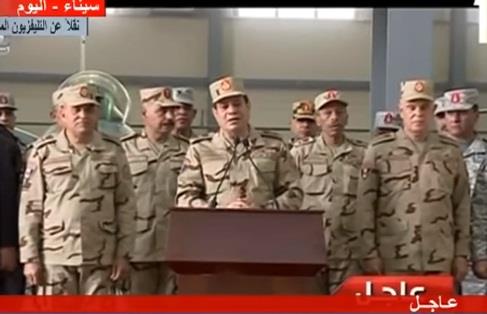 السيسي خلال كلمته للجنود بسيناء