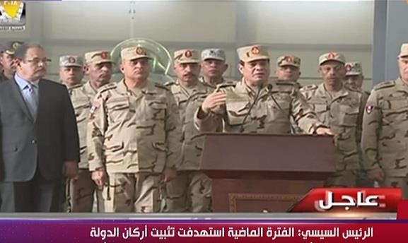 السيسي خلال كلمته لجنود سيناء