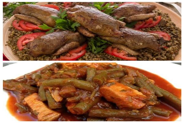  حمام محشي فريك وفاصوليا بالدجاج