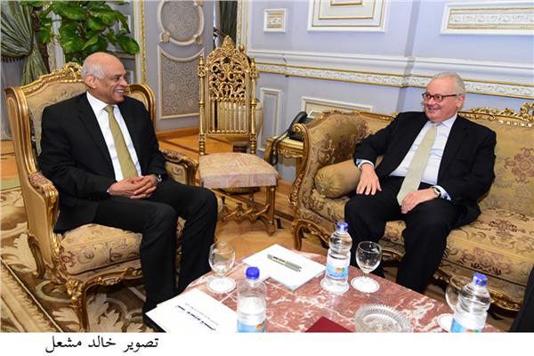 رئيس مجلس النواب يستقبل سفير إيطاليا بالقاهرة