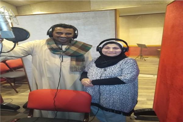 فاطمة عيد خلال تسجيلها للأغنية