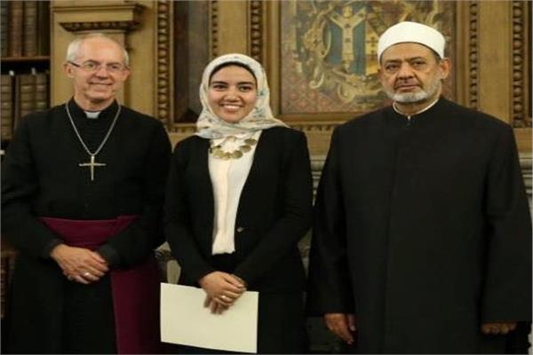 الزهراء تتوسط شيخ الأزهر وكبير أساقفة كانتبري
