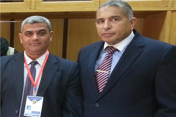 المستشار منصور صقر مع محرر بوابة اخباراليوم