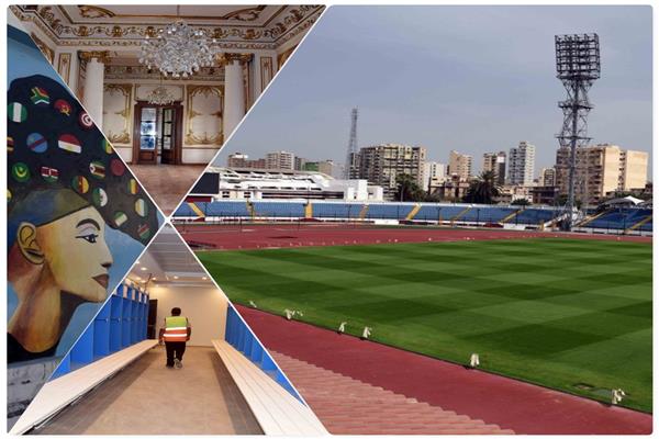 صور ترصد تحول استاد الإسكندرية لتحفة فنية