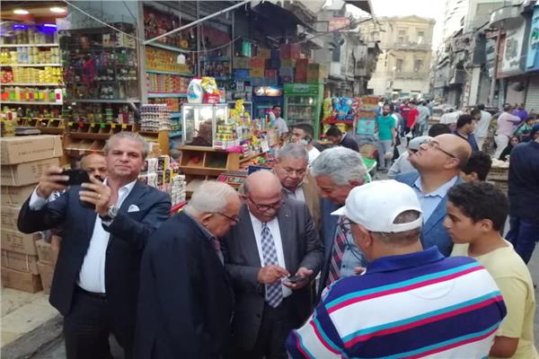 تفقد اللجنة الهندسية لسوق الخضارالمحترق بالعتبة
