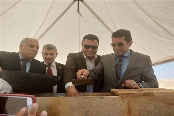 «صبحي» يضع حجر الأساس لمركز شباب الجزيرة بالسادس من أكتوبر