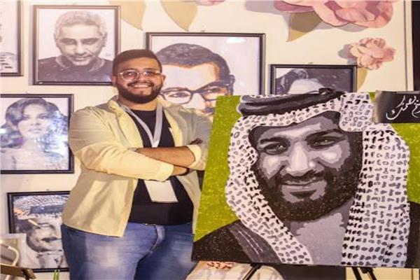   بورتريه لـ«محمد بن سلمان» مرسوم بـ 9 آلاف بصمة
