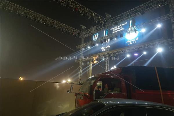  التجهيزات النهائية لحفل نجوم مصر لدعم الرئيس والجيش