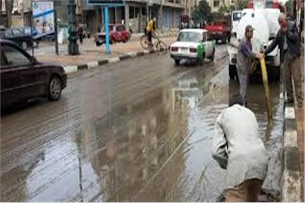  رفع آثار الأمطار بمراكز دمنهور