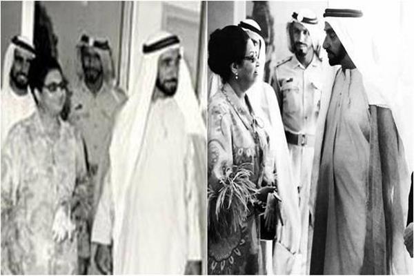 الشيخ زايد بن سلطان وكوكب الشرق أم كلثوم