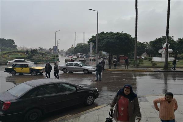 أمطار غزيرة في الإسكندرية