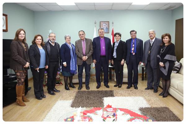 رئيس الطائفة الإنجيلية يستقبل وفدًا من مجلس كنائس الشرق الأوسط