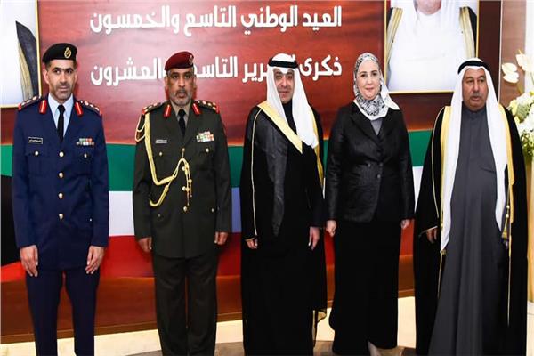 وزيرة التضامن خلال مشاركتها فى احتفال السفارة الكويتية