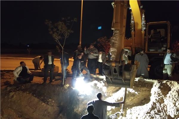 ضخ مياه الشرب بالخط الناقل الجديد لتغذية مدينة أخميم الجديدة