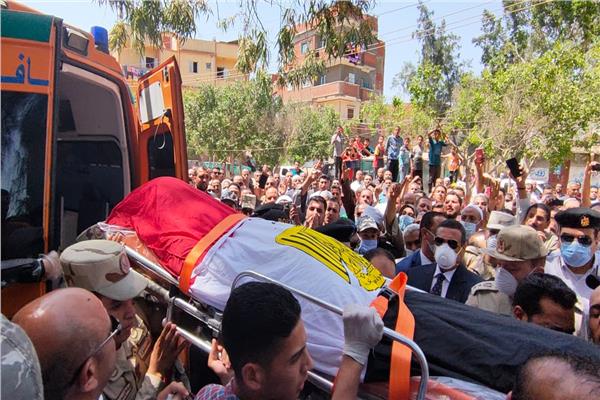 محافظ البحيرة يشهد تشييع جثمان الشهيد محمد الجوهري