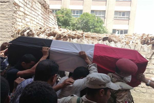 تشييع جثمان المجند أبانوب 