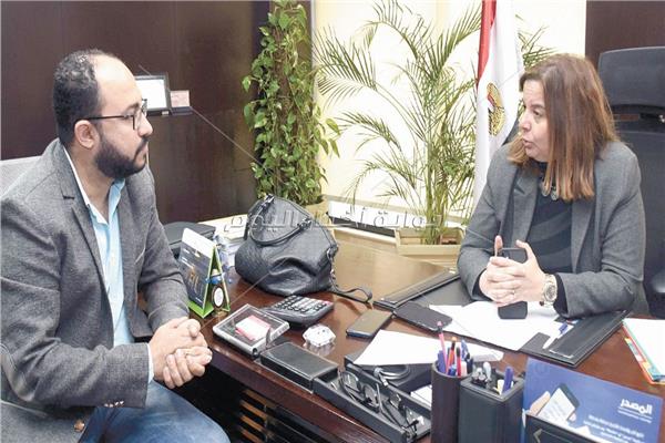 مي عبد الحميد خلال حوارها مع الأخبار