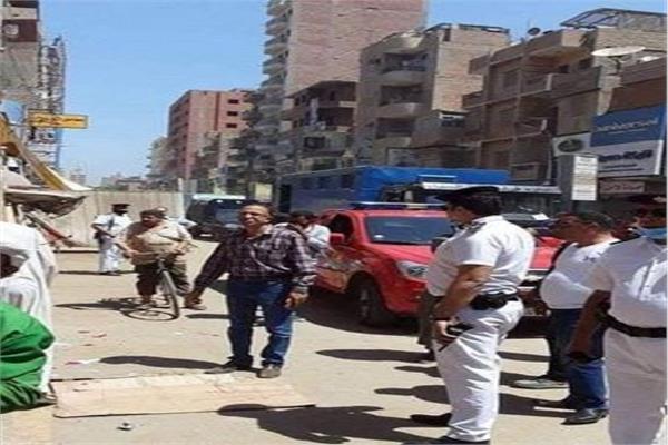  حملة لرفع الإشغالات بملوى بالمنيا