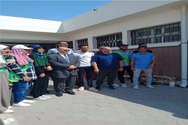 استقبال الطلاب الجدد للكشف الطبي بجامعة مدينة السادات