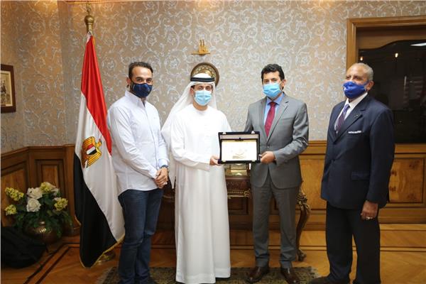 ‎وزير الرياضة يلتقي برئيسي الاتحاد المصري والعربي للرجبي
