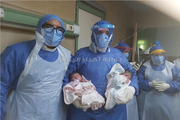 توأم لسيدة مصابة بفيروس كورونا 