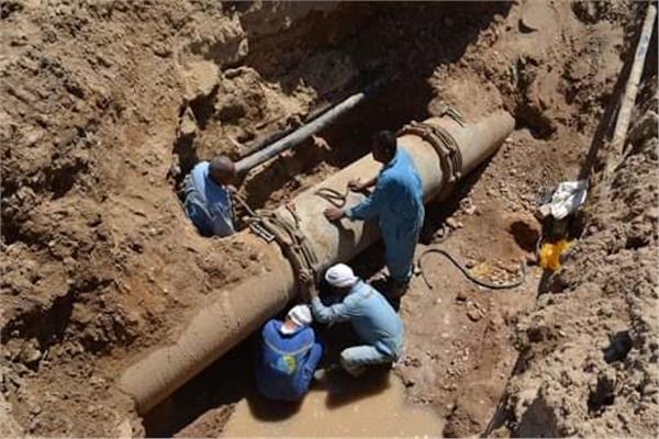 إصلاح كسر خط طرد 