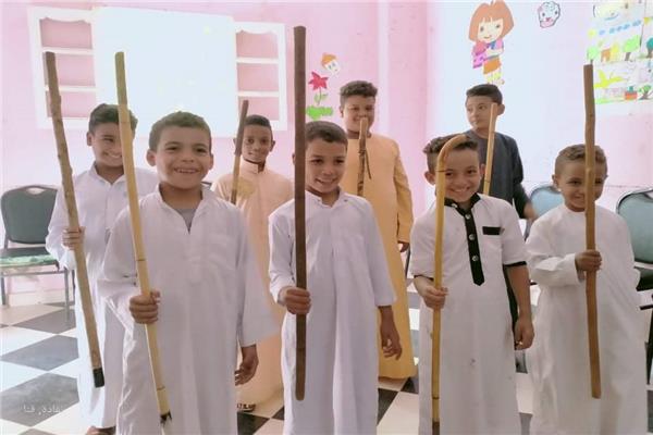 أول مدرسة لتعليم الأطفال فنون التحطيب مجانًا بقنا 