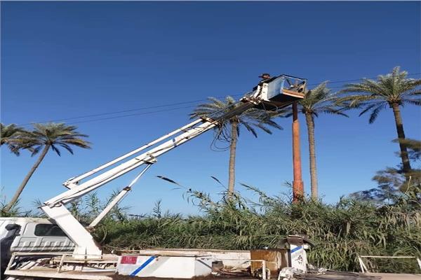 تكثيف أعمال الاناره العامه بقرى محافظة المنوفيه