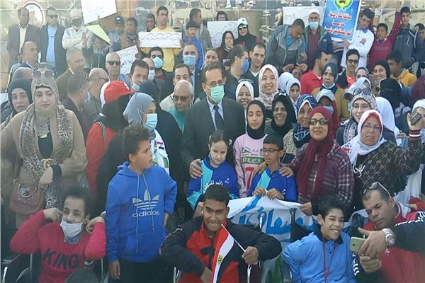 الاحتفال باليوم العالمي للمعاق بمارثون لطلاب التربية الخاصة بالعريش