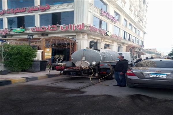 تطهير الشوارع بالإسكندرية