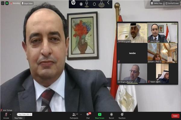 صورة من الاجتماع اون لاين