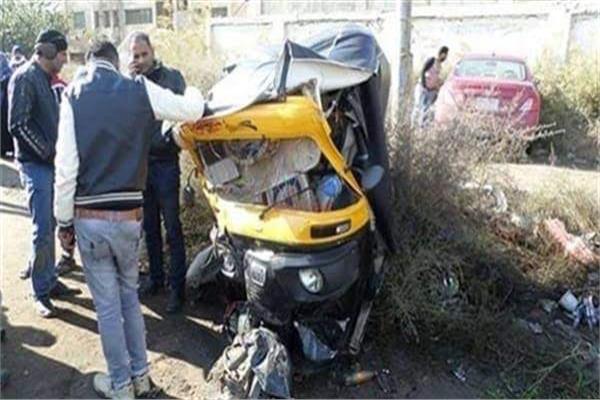 صورة من حادث بالمنيا