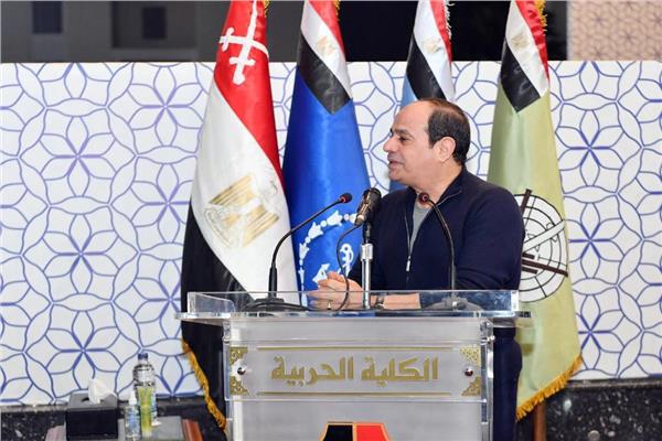 زيارة الرئيس السيسي للكلية الحربية