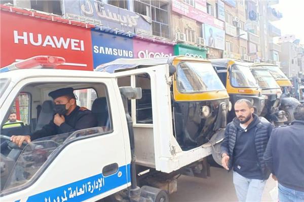 حملة مكبرة لأمن الجيزة تعيد الروح لشارع ناهيا من جديد