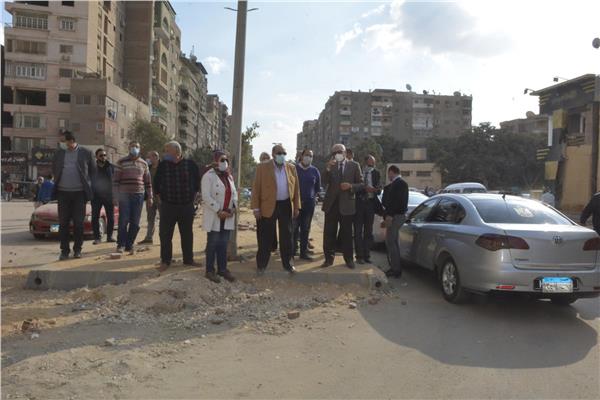 محاقظ الجيزة يتفقد اعمال كوبرى ترسا 