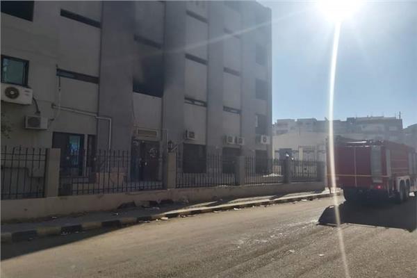  حريق مستشفي العبور
