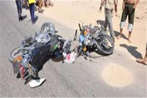 حادث دراجتين بخاريتين بالدقهلية