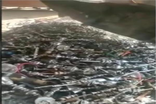 إعدام ٢٦٣ "شيشة" بعد مصادرتها من المقاهي بكفر الدوار 