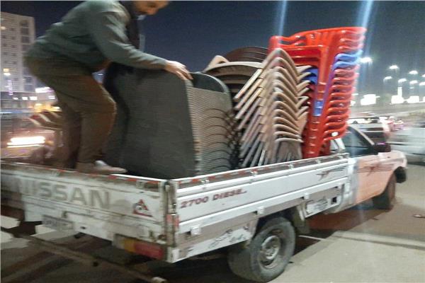 إزالة ١٢٠ مخالفة إشغال طريق متحرك وثابت بمدينة كفر الدوار 
