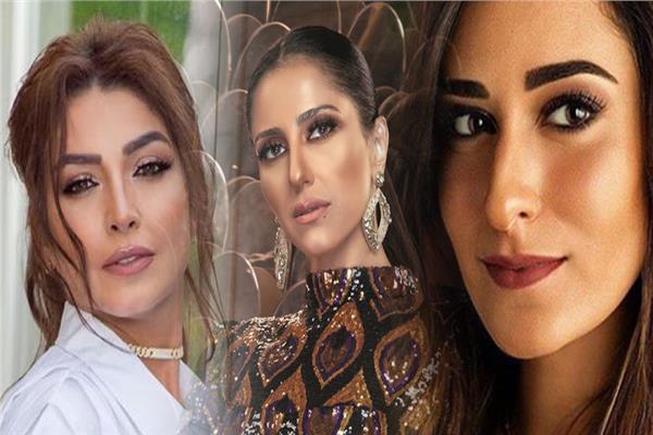 أمينة خليل وحنان مطاوع وروجينا