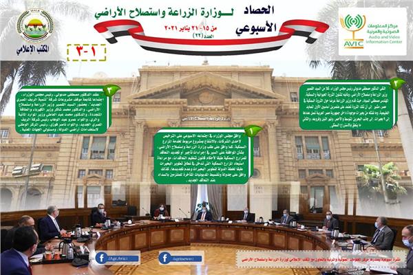 أبرز أنشطة «الزراعة» في أسبوع