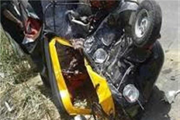 حادث انقلاب توك توك بالإسماعيلية - أرشيفية 